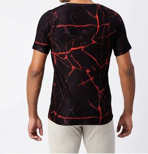 T-shirt à manches courtes et vêtements décontractés pour hommes T-shirts délavés à l'acide avec logo personnalisé en gros - Product Image 2