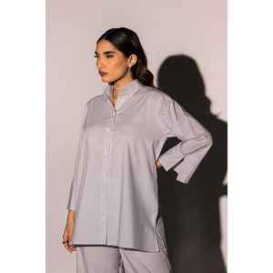 Ensemble coordonné teint en fil KST-43107 : Blazer et short au-dessus du genou, tailles XS et XXS, manches trois-quarts, tenue élégante - Product Image 2