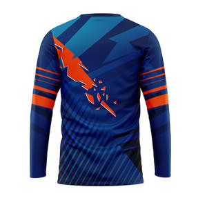 Venta caliente nuevo estilo personalizado Digital impreso 100% transpirable de punto camisas de manga larga patrón sólido sublimación - Product Image 3