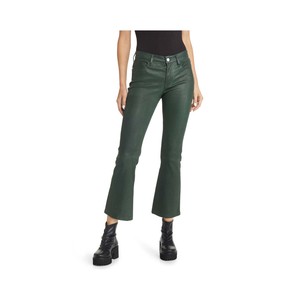 Pantalon en toile de lin noir 100% personnalisé, taille haute, coupe droite, enduit PU grainé, imperméable, séchage rapide, haute qualité, pour femme - Product Image 3