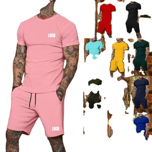 Ensemble de survêtement décontracté pour homme, imprimé numérique avec logo personnalisé, taille extra large, extensible, 2 pièces, short et pantalon de jogging - Product Image 6