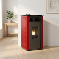 Poêle à granulés de bois PS-60 de style moderne, 6 kW, haute efficacité, avec télécommande, pour le chauffage intérieur des villas et appartements