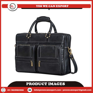 กระเป๋าใส่แล็ปท็อปหนังวินเทจของแท้100% คุณภาพสูงซิปโบฮีเมียนทำด้วยมือใส่ได้ทุกเพศ - Product Image 2