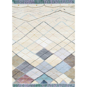 Alfombras Manchaha Les-1434 Anudadas a Mano de Lana y Seda de Bambú en Rosa y Morado para Uso Doméstico - Product Image 4