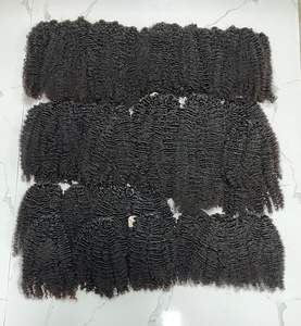 Crépus Bouclés Super Double Dessiné 100% Extension de Cheveux Humains Vietnamiens Tissage Cheveux Cuticules Alignés Prix de Gros pour les Femmes Noires - Product Image 1