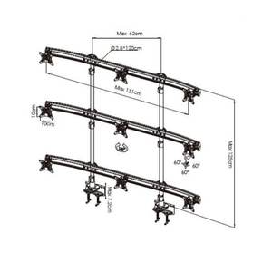 9 <b>Monitor</b> <b>Arm</b> - Clamp Adjustable <b>Monitor</b> <b>Arm</b> Clamp Fix Base with Heavy-Duty Support 9 Screen Setup, Ergonomic <b>Desk</b> Mount - Product Image 2