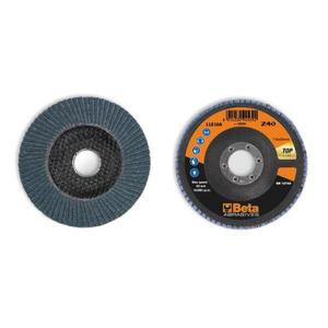 BETA-Construcción de solapa única 115 mm Ø Zirconia Paño abrasivo con almohadilla de respaldo de fibra de vidrio Discos de solapa de lijado Multipack - Product Image 1