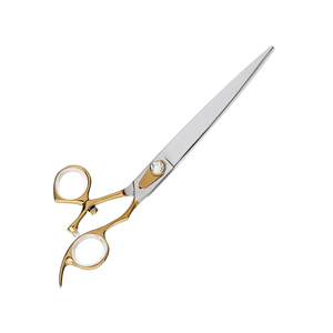 Ciseaux à la recherche russe ciseaux de toilettage pour chiens incurvés pour animaux de compagnie avec anneau réglable ciseaux de toilettage fantaisie bord émoussé finition satinée - Product Image 1