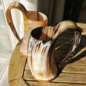 HOME BUFFALO PULIDO ARTESANAL VIKING BEBING HORN BEER STEIN BEBER HORNO taza Viking Drinking Horn Mug Coffee Mug - Product Image 5