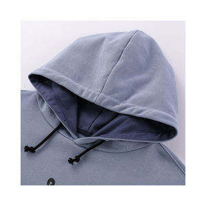 Sudadera con Capucha de Alta Calidad para Hombre, de Algodón/Poliéster, Transpirable, Estilo Francés, Ajuste Holgado Personalizado, Estampado en Relieve, Pedrería, Peso Pesado - Product Image 4