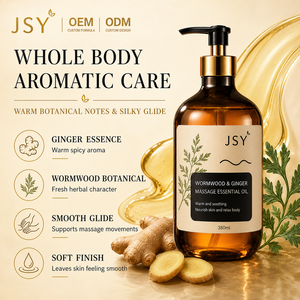 Huile de massage au gingembre et à l'armoise <span class=keywords><strong>JSY</strong></span>, huile essentielle végétale hydratante chauffante pour le corps entier, massage du dos, Gua Sha, marque privée OEM ODM - Product Image 3