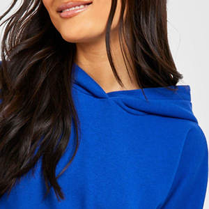 <b>Women's</b> Custom Hooded Sweatshirts OEM ODM Pullover for Casual and Winter Wear Solid <b>Pattern</b> Design Lined - Product Image 6