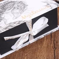 Carton rigide en papier imprimé avec logo personnalisé Boîtes cadeaux pliables pliantes avec ruban d'emballage de chaussure vêtement fermeture magnétique