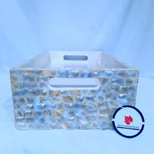 Plateau de service rectangulaire en bois d'os MDF de taille personnalisée de qualité supérieure incrustation de nacre Collections Maaz fabriquées à la main usage domestique nourriture - Product Image 5