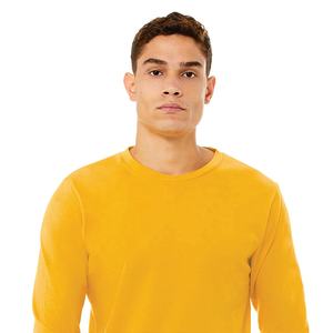 Top Design New Arrival Mens <b>Yellow</b> Color Regular Fit Full Sleeve Plain T Shirt Cotton <b>Fabric</b> Shirt Streetwear and Casual Fashion - Product Image 4