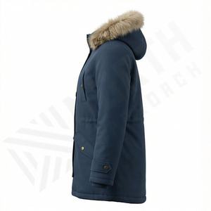 Wholesale Stylish <b>Men's</b> Hooded <b>Parkas</b> Customized Logo Printing Padded <b>Coat</b> Bubble Bomber Breathable <b>Winter</b> Outerwear Thermal - Product Image 3