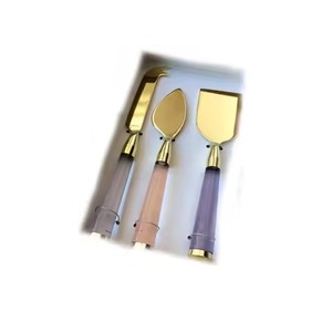 Cuchillo de queso de acero con mango de ramas doradas, podría ser un elegante centro de mesa para cenas, disfruta de tus quesos favoritos en casa - Product Image 4