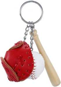 Porte-clés de batte de softball écologique imperméable au design dernier cri, thème sportif, souvenir d'équipe, mini porte-clés en bois, cadeau miniature - Product Image 4