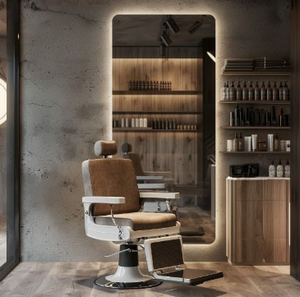 Modern Wood <b>Foldable</b> Salon <b>Mirror</b> Station Model 149-Commercial Use for Hotel Gym Mall & Workshop by Salon Furniture - Product Image 4