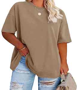 Camiseta Extra Grande para Mujer, Fabricación al por Mayor, Ropa Casual Creada para Pedidos de Exportación con Ajuste Cómodo y Acabado Impecable - Product Image 6