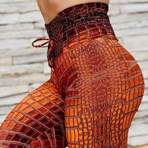 Sport Wears <b>Gym</b> Yoga Camo V Waist Band Tights <b>Leggings</b> With <b>Pockets</b> for Women Arve Sports - Product Image 3