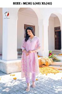 El último diseñador algodón seda bordado secuencia trabajo Kurti conjunto por Fab Zone - Product Image 4