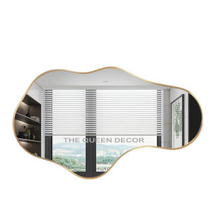 Top Vente Fer Métal Forme Unique Or Fini Miroir Mural Décoratif Vintage Design De Luxe À La Main - Product Image 2