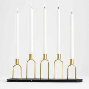 Mrable ฐานสีขาวตกแต่งบ้านที่มีคุณภาพสูงดีไซน์ใหม่แขน3ข้อทองเหลืองใช้ในวันคริสต์มาส - Product Image 5