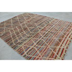 พรมวินเทจตุรกี ขนาด 8.8x12 ฟุต (268x365 ซม.) สีแดงน้ำเงินลายอิคัต - Product Image 4