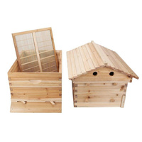 Ensemble complet de ruche à abeilles 7 pièces, ruche en bois à flux automatique, apiculture, ruche à abeilles avec flux de miel enduit de cire