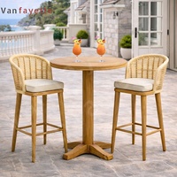 Bar de balcon avec tabourets Table haute de balcon et chaises Bar et tabourets pour jardin Ensemble de table de bistrot