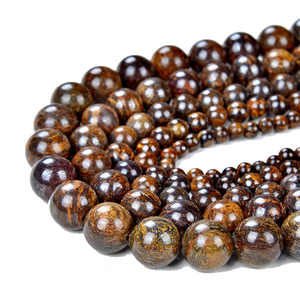 Collier de perles de bronzite de haute qualité cristal de guérison de pierres précieuses lisses perles de guérison en pierre naturelle en vrac grossiste - Product Image 1