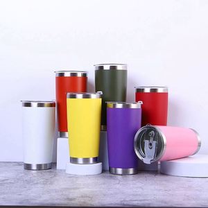 Gobelets isothermes en acier inoxydable à double paroi avec logo personnalisé, 20 oz, revêtement thermique en poudre, tasse à café de voyage 20 oz - Product Image 1