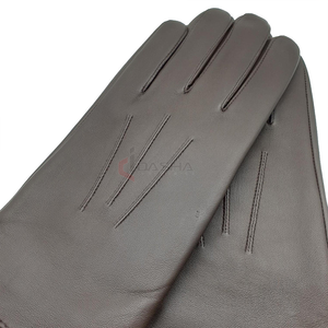 Venta al por mayor de invierno guantes de cuero genuino impermeable cálido pantalla táctil de conducción de la motocicleta ciclismo al aire libre negro guantes de moda - Product Image 6