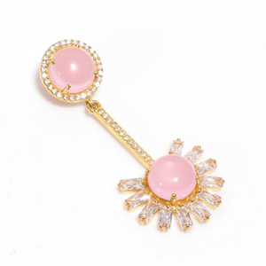 Colgante de estilo religioso de plata de ley 2,1 con piedras preciosas de Calcedonia Rosa chapadas en oro de 925 pulgadas, colgantes finos y dijes para fiesta - Product Image 4