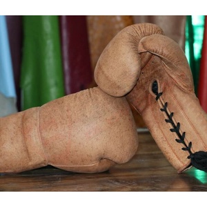 Gants de boxe en cuir marron Muay-Thai sur mesure MMA Training-Fighting 10oz 12Oz Gants de boxe en cuir chaud avec sangle - Product Image 5