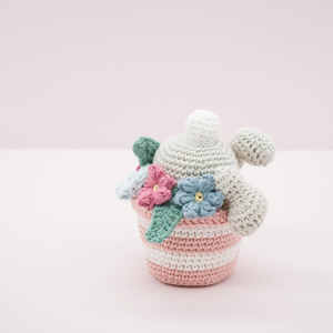 โครเชต์แฮนด์เมดดอกไม้กระถางดอกไม้ประดิษฐ์สำหรับตกแต่งคริสต์มาสบ้านผลิตจากเวียดนามของขวัญที่ดี - Product Image 5