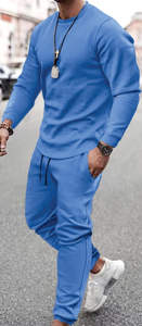 Ensemble de survêtements et sweat-shirt pour homme, 2 pièces, polo à fermeture éclair, survêtement, tenue de jogging à manches longues, vêtements de sport décontractés - Product Image 3