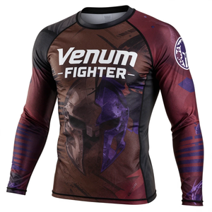 OEM <b>Men</b> Long Sleeve <b>Compression</b> Rash Guard Gym Sportswear Long Sleeve <b>Compression</b> Custom Logo Custom Printed Venum Rash Guard - Product Image 4