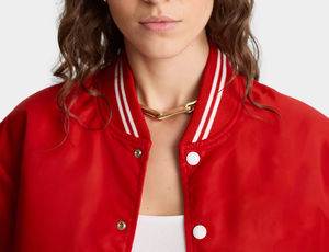 Veste universitaire moderne pour femmes mélange de laine polaire manches vêtements d'extérieur élégants brodés bombardiers décontractés letterman pour le collège vente en gros - Product Image 2