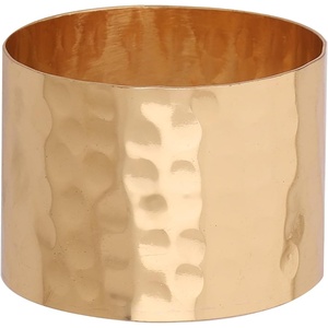 Rond de serviette en acier inoxydable au design de qualité supérieure pour les fêtes de mariage Rond de serviette en métal empilé de couleur chaude d'été pour table à manger - Product Image 6