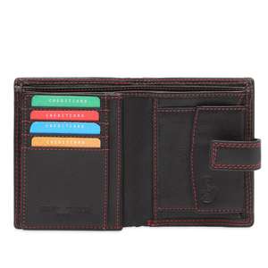 Portefeuille élégant en cuir PU pour hommes, antivol de haute qualité, nouveau design multifonctionnel avec fermeture à bouton RFID de luxe avec logo personnalisé - Product Image 4