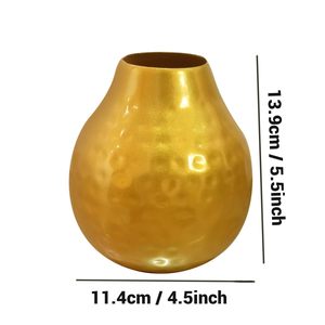 แจกันเหล็กโลหะคลาสสิกค้อนกลมตกแต่งบ้านผลงานชิ้นเอกของตกแต่งบ้านแบบพรีเมี่ยมสำหรับห้องนั่งเล่น - Product Image 2