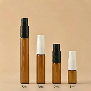 Mini Botella de Vidrio Transparente de 1ml, 2ml, 3ml, 5ml con Atomizador y Serigrafía, Frasco Atomizador de Perfume Vacío para Muestras de Suero para el Cuidado de la Piel - Product Image 2