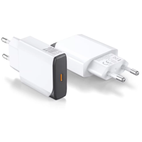 Chargeur rapide USB C PD3.0 20W ultra fin, adaptateur secteur prise EU compatible avec iPhone, Samsung Galaxy Series