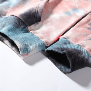 Custom Support Tie Dye Plus Size Knitted <b>Oversize</b> Mens Polyester/Cotton Terry <b>Hoodie</b> Regular Sleeves Plain Design - Product Image 3