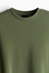 Tissu côtelé 100% coton pour hommes de qualité supérieure personnalisé OEM & ODM coupe ample vert manches complètes épaule tombante pour l'hiver - Product Image 3