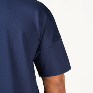 Vente en gros de t-shirt ample décontracté de haute qualité, lourd, 100% coton, logo imprimé surdimensionné personnalisé, t-shirt coupe ample pour hommes - Product Image 6