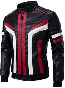 Vêtements de course automobile cousus à la machine, vestes de moto, nouvelle édition, cuir véritable, imperméable, coupe-vent, manteaux d'extérieur pour hommes - Product Image 2
