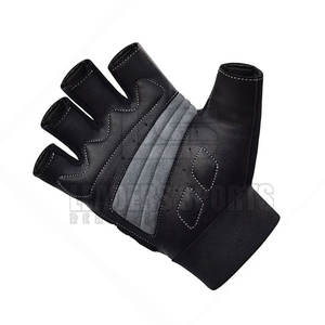 Gants de musculation demi-doigts en cuir personnalisables avec logo, antidérapants, avec sangle de poignet réglable, pour hommes et femmes, qualité supérieure, LEADER - Product Image 6